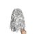 Extra stor metallisk pompom silver