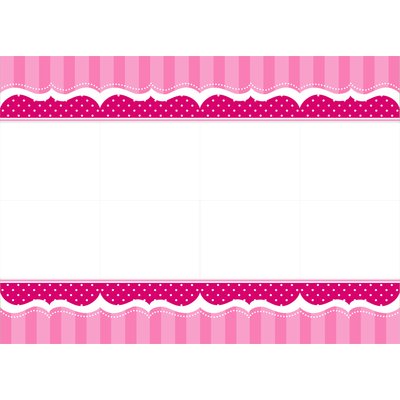Bordsduk i plast rosa - 137 x 274cm