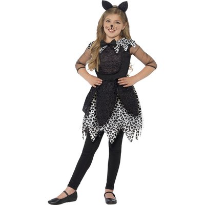 Deluxe Midnight katt barn maskeraddrkt