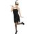 Flapper maskeraddrkt, svarta fransar