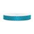 Turkost satinband vita prickar - 12 mm x 25 m