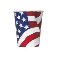 Pappersmuggar med USA:s flagga - 27 cl 8 st