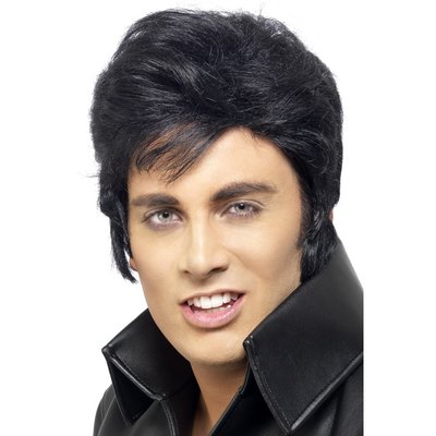 Elvis peruk - Svart