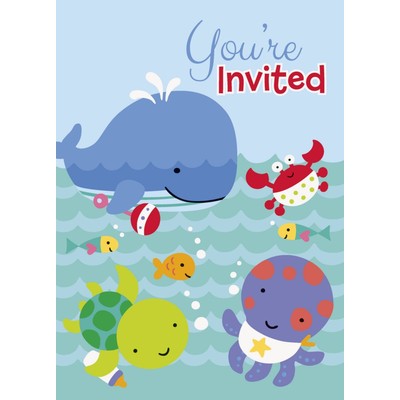 Inbjudningar - Under the sea 8 st
