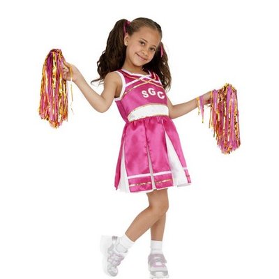 Cheerleader maskeraddrkt fr barn