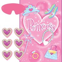 Prinsessparty - fäst hjärtat-spel