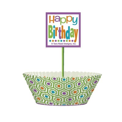 Cupcake kit - Citrus dot birthday 24 st