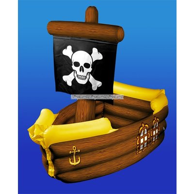 Uppblsbart piratskepp dryck kylare - 104cm