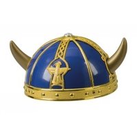 Vikinghjälm blå/guld