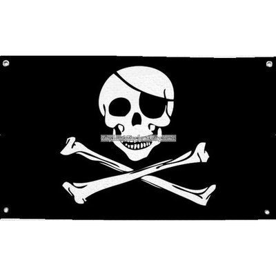 Piratflagga i tyg 1.5 m