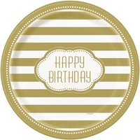 Tallrikar - Golden birthday - 23 cm 8 st Tallrikar - Golden birthday - 23 cm 8 st