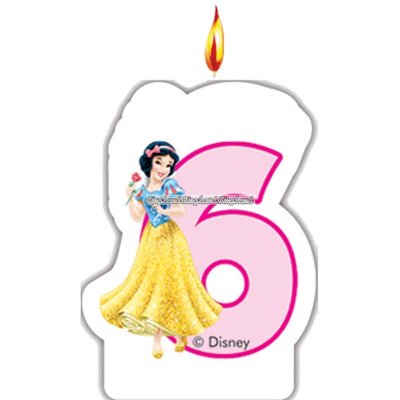 Disney prinsessa & djur - födelsedagsljus till 6-årsdagen
