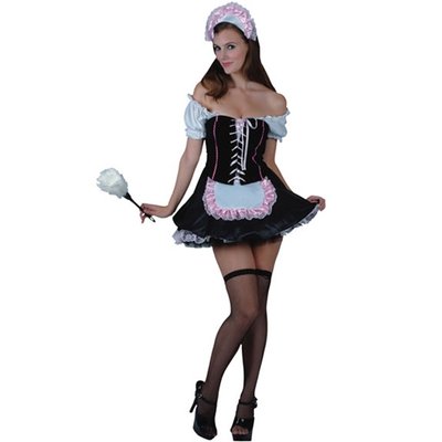 French Maid med huvudbonad - maskeraddrkt