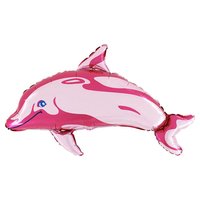 Folieballong - Delfin Rosa Shape