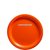 Orange desserttallrikar i papper 17cm - 20 st