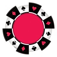 Casino partytallrikar i papper - 26 cm - 8 st Casino partytallrikar i papper - 26 cm - 8 st