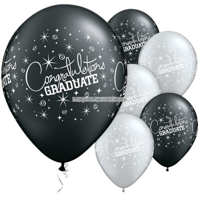 Grattis till examen ballonger - 28 cm latex - 25 st