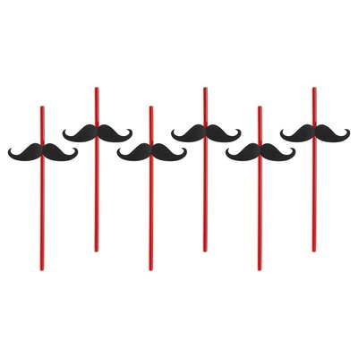 Sugrr med mustascher - 24 cm 6 st