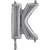 Bokstavsballong - K Silver 35 cm