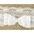 Kudde fr vigselringar - Brun med vit spets 16 cm