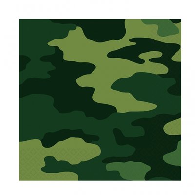 Camouflage Pappersservetter 2-lagers - 16 st