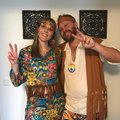Jättefin dräkt! Fick massor av komplimanger på festen! Hippie Flower Power maskeraddräkt