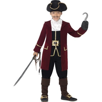 Deluxe Pirat kapten barn maskeraddrkt