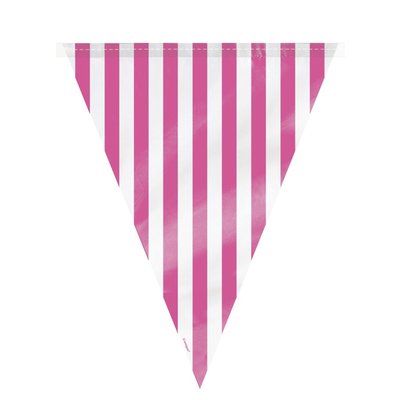 Vimpel - Rosa och vit