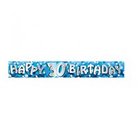 Födelsedagsbanderoll för blå 30-årsdagen - 2,7m