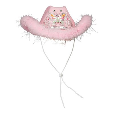 Cowboyhatt rosa