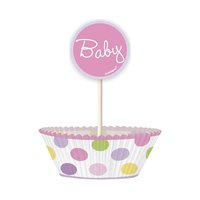 Cupcakekit - Baby flicka stork 24 st