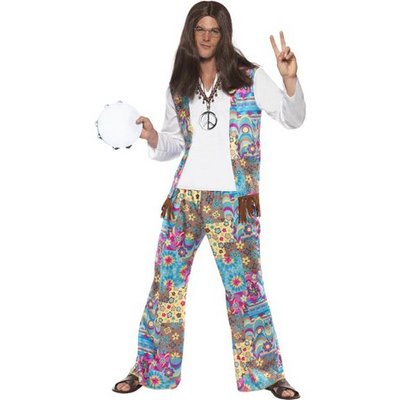 Hippie maskeraddrkt man