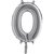 Bokstavsballong - O Silver 35 cm