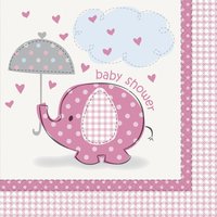Servetter - Baby shower rosa 16 st