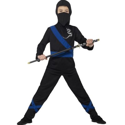 Svart ninja maskeraddrkt
