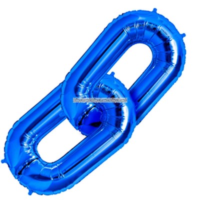 Blå dekorationskedja folieballong - 86 cm Blå dekorationskedja folieballong - 86 cm