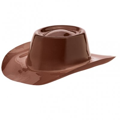 Brun cowboyhatt - plast