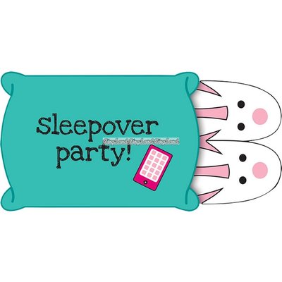 Inbjudningskort \\\"Sleepover Party\\\" - 8 st