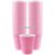 Ljusrosa plastmuggar 473 ml - 50 st
