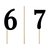 Siffror p pinne - Svart 24-26 cm 11 st