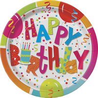 Tallrikar - Happy birthday tårtkalas - 8 st Tallrikar - Happy birthday tårtkalas - 8 st