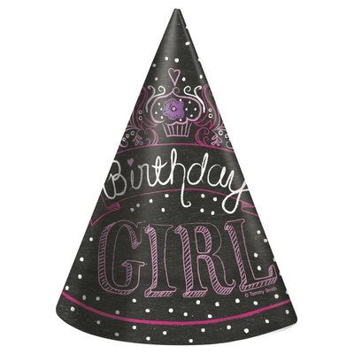Partyhattar - Birthday girl 8 st