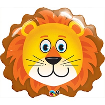 Sympatiskt lejon folieballong fr barnen - 74 cm