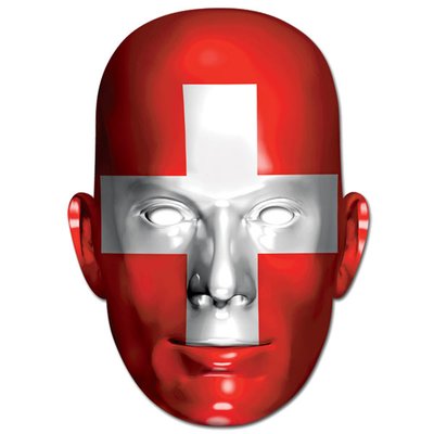 Ansiktsmask schweisiska flaggan