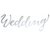 Banderoll - Wedding silvrig 16,5 x 45 cm
