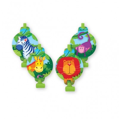 Djungeldjur tjutande partytutor - 8 st