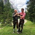 Självklart fick era Lederhosen hänga med och bestiga Tysklands högsta berg- Zugspitze. Efter två dygn och dryga 2000 fallmeter luktade dom inte Edelweiz men dom funkade lika bra på toppbestigning som på bierstuben! Äkta lederhosen - Flera storlekar