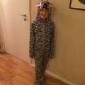 Mysig och skön zebradräkt, perfekt för maskeraden.