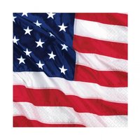 Amerikanska flaggan -pappersservetter 3-lagers - 16 st Amerikanska flaggan -pappersservetter 3-lagers - 16 st
