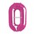 Bokstaven O-ballong magenta - av folie 41 cm